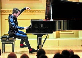 Juan Pérez Floristán, en un recital ofrecido en el Carnegie Hall de Nueva York.