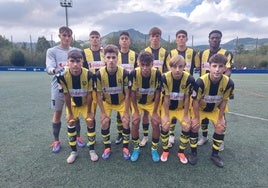 La alineación del Basconia que salió de inicio frente al Eibar C.