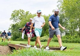 Niemann y Rahm, durante el anterior torneo del LIV en Greenbrier.