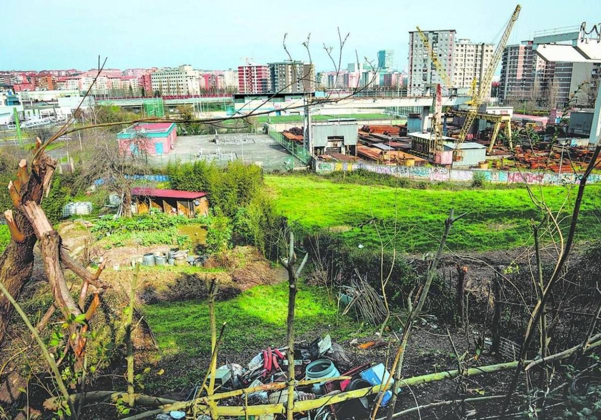 El almacén de energía proyectado para Barakaldo ocupa una zona de huertas.