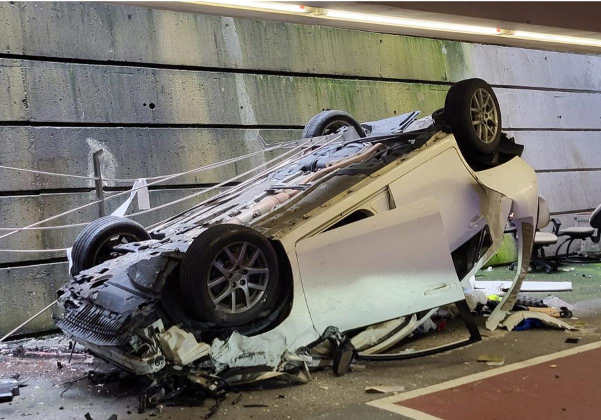 El agresor de San Adrián se había despeñado horas antes con su coche en el aeropuerto de Loiu