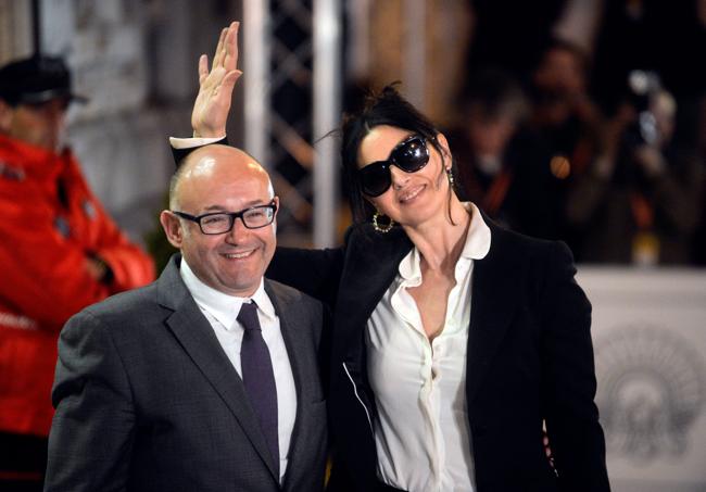 José Luis Rebordinos con Monica Bellucci en la edición de 2016.