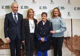 Blanca Estrella en la gala en la que recibió el premio 'Jolin Saria' en 2020 en Barakaldo.