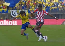 Nico hizo en LaSs Palmas su primer gol del curso