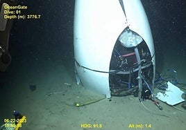 Imágenes de los restos del Titan facilitadas por el servicio de guardacostas de Estados Unidos.