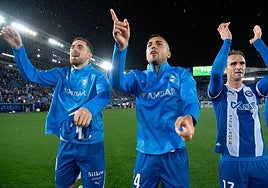 La efusiva celebración de Joan Jordán tras la victoria frente a 'su' Sevilla