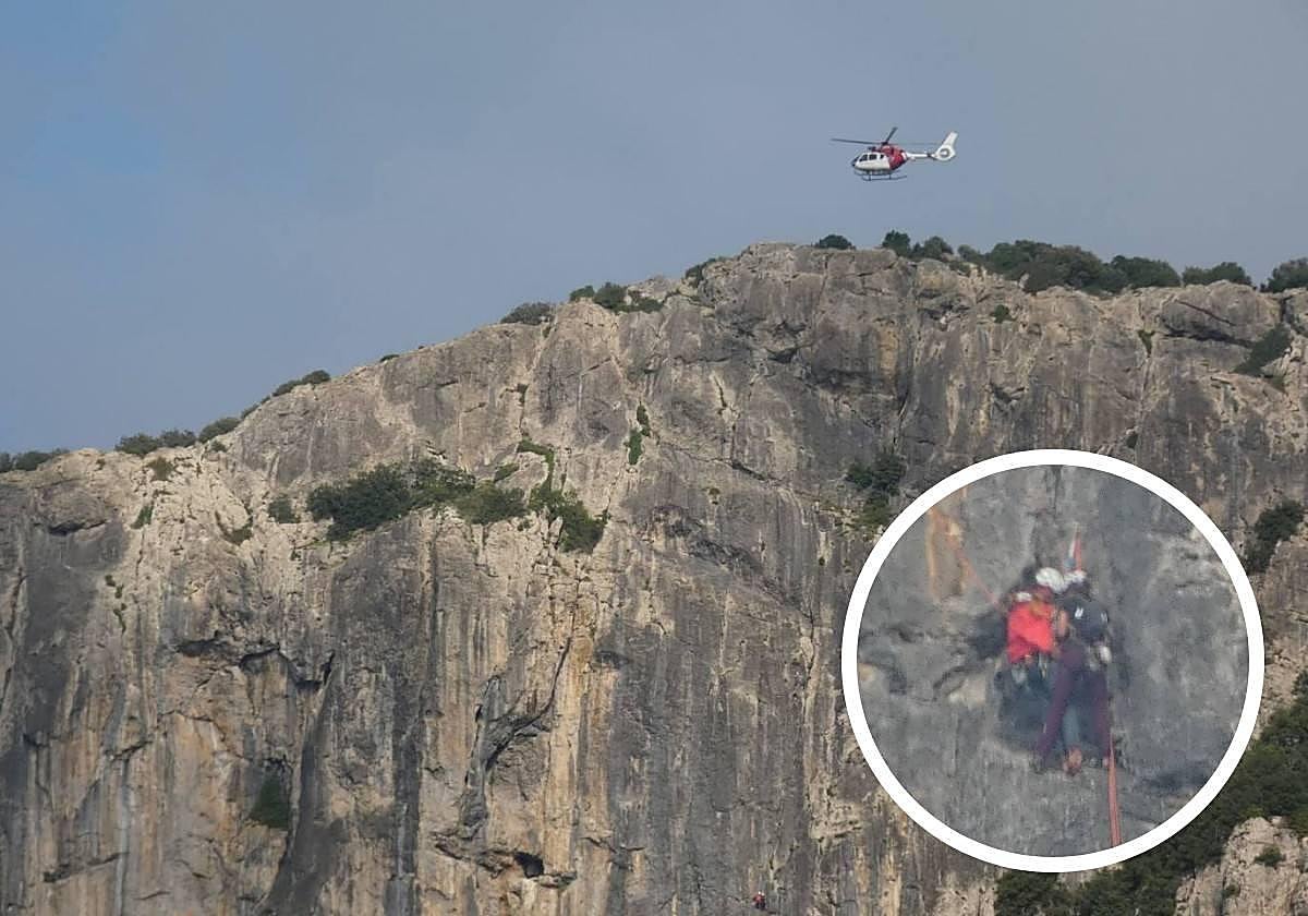 Rescatan a un escalador en el cabo Ogoño tras sufrir una lesión en el hombro