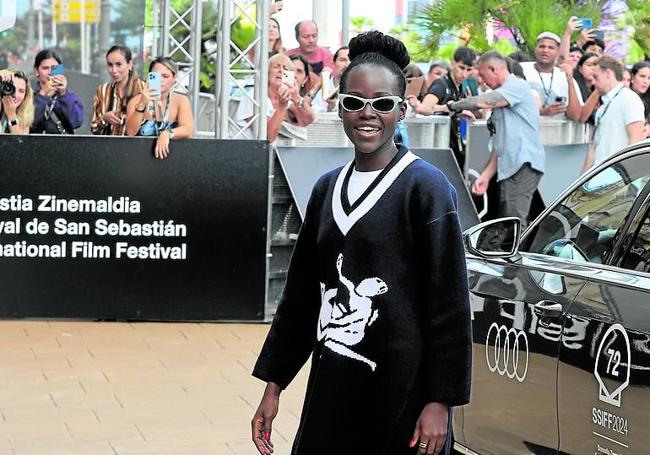 Lupita Nyong'o ya está en Donostia para presentar 'The Wild Robot'.