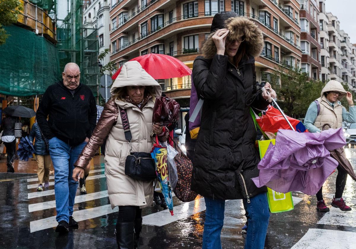 La borrasca Aitor en Bizkaia: 71 incidencias por rachas de viento de hasta 125 km/h