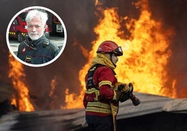 Agustín Moreno es uno de los cuatro sargentos de Bomberos de Bilbao que han estado en Portugal.