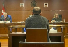 El acusado, ayer martes en la sala de vistas de la Audiencia Provincial de Álava.