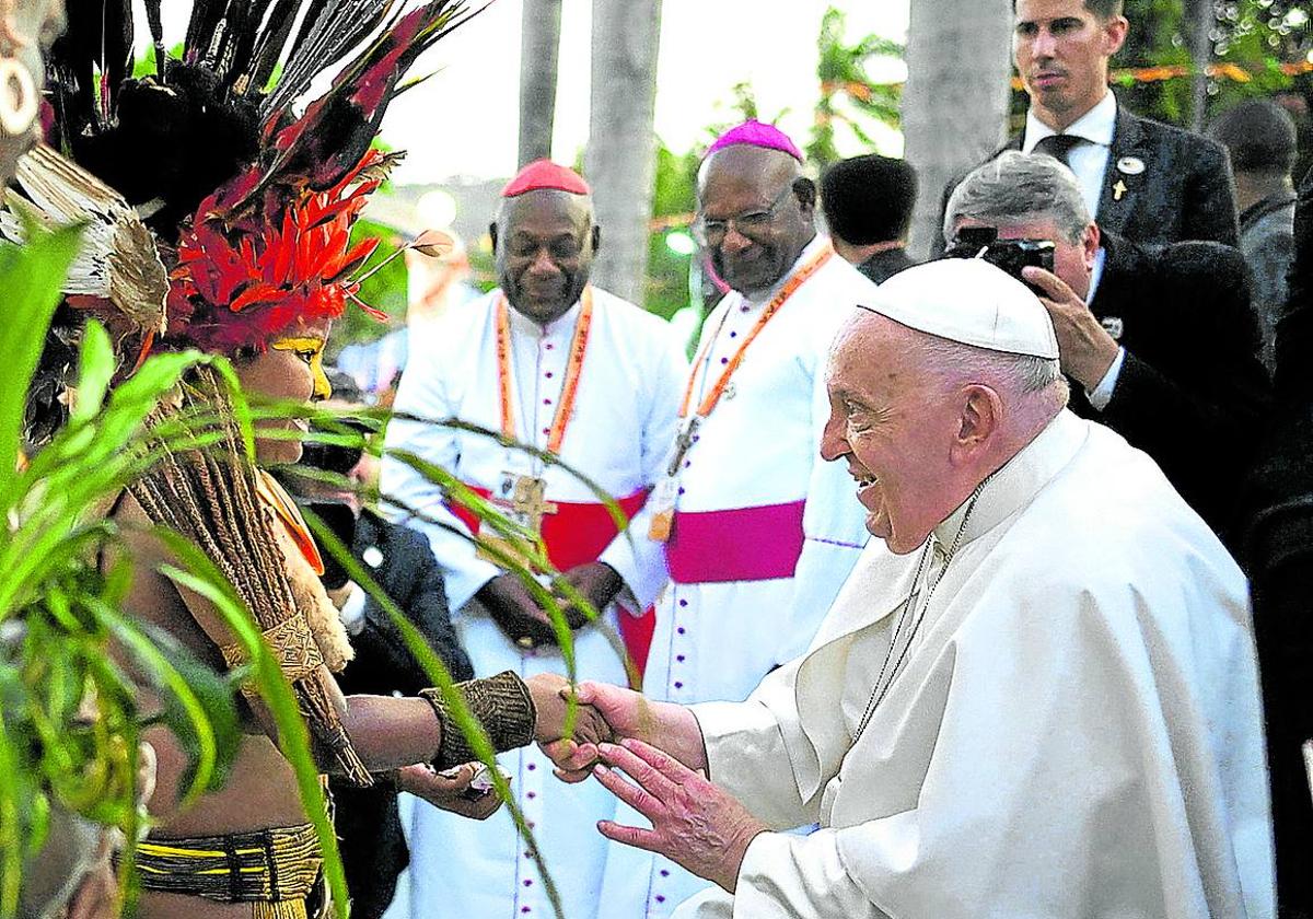 El Papa, en su último viaje al sudeste asiático. En la imagen, en Papúa Nueva Guinea.