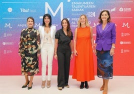 Mónica del Campo, Elena Guede, Idoia Aguillo, Eva Silván y Rosa María Río.