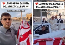 El fervor rojiblanco llega a Roma: regalan al Papa Francisco una camiseta del Athletic