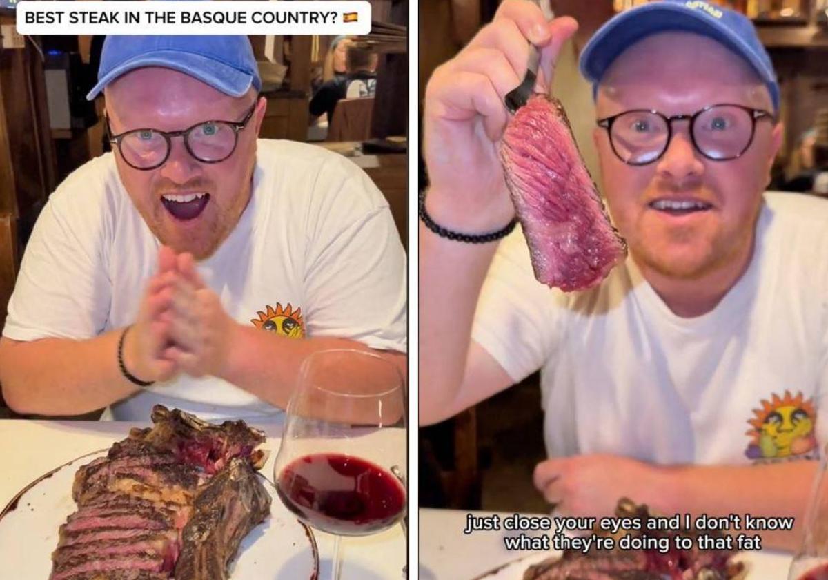 La chuleta de un asador vasco que ha enamorado a un conocido influencer británico: «Es una locura»