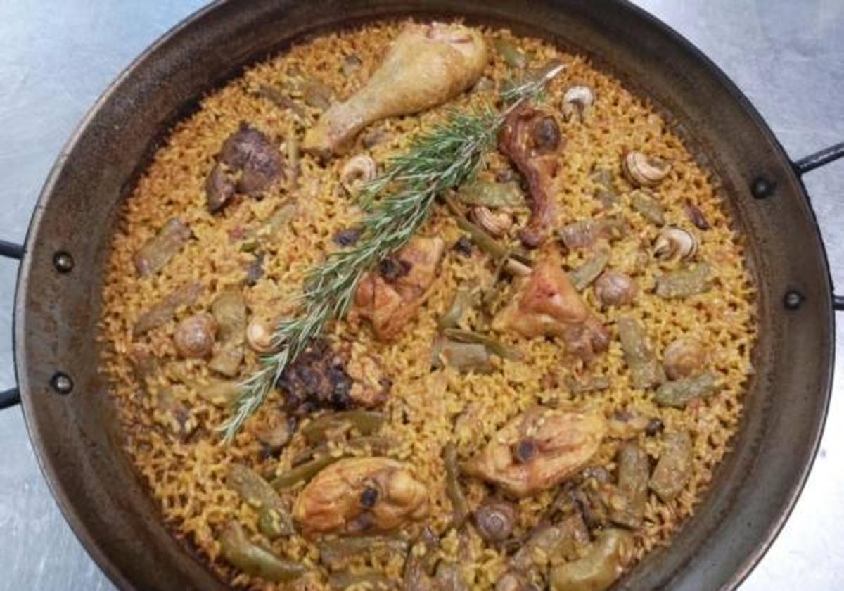 Arroz del restaurante Rioja en Benissanó, cerca de Valencia.