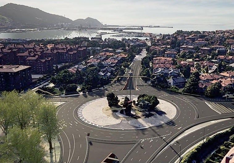 Recreación de los accesos al subfluvial en Artaza.