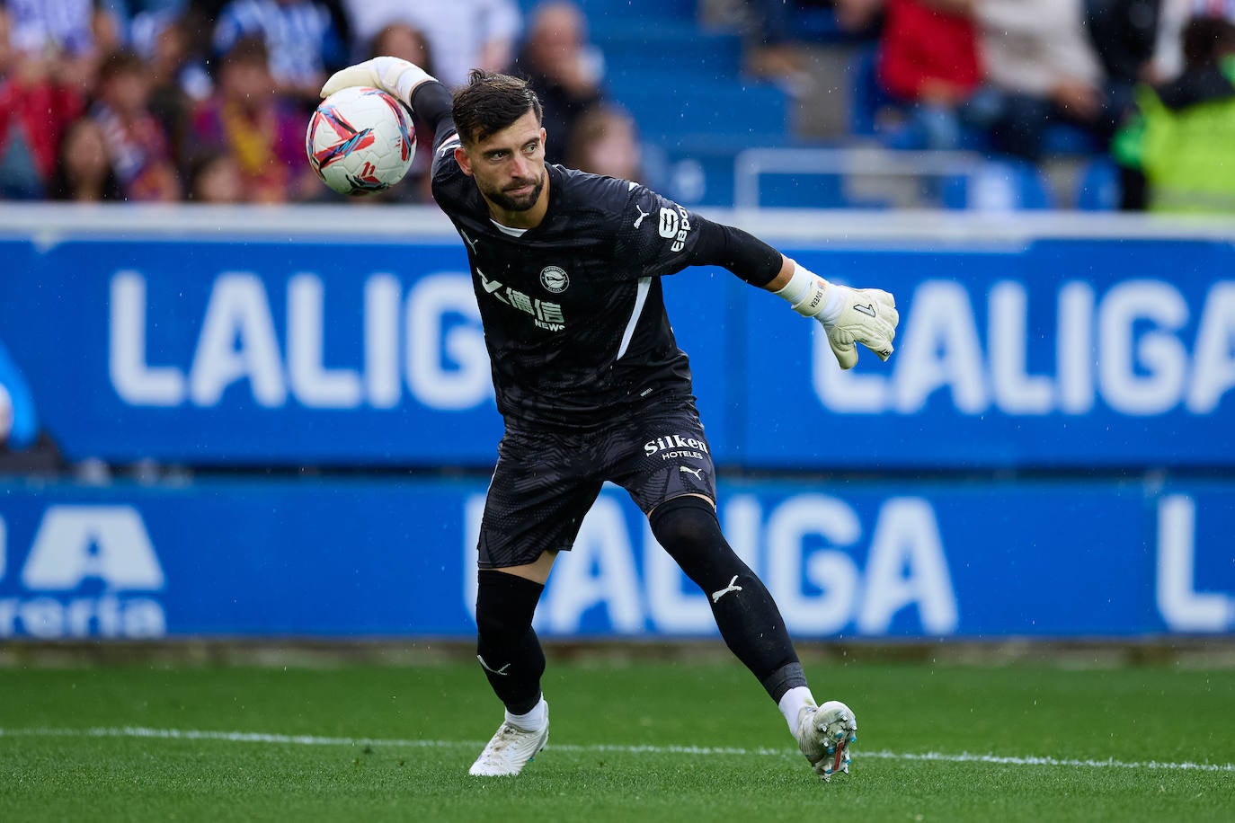 Sivera, durante el partido ante el Barcelona.