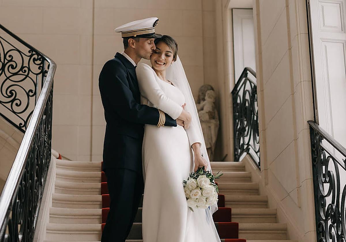 Cecilia, la novia que viajó cuatro veces desde México para hacerse en Bilbao su vestido soñado.