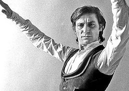 Retrato bailado de Antonio Gades en 1980.