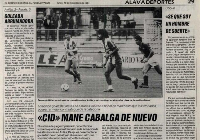 Crónica del Avilés-Alavés, primer partido del equipo tras la destitución de Mané días antes.