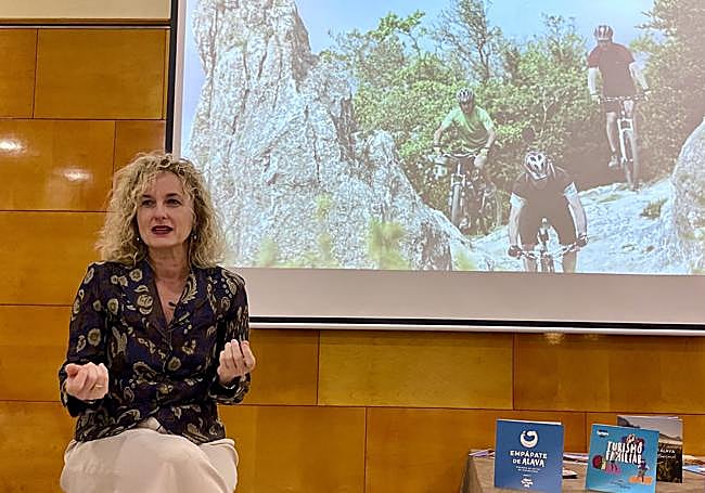 Cristina González, durante la presentación.