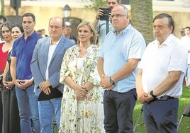 Ortuzar y Pradales, con Itxaso Atutxa, José Antonio Suso y Joseba Egibar, en el aniversario del PNV en julio.