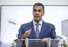 Pedro Sánchez, durante una comparecencia.