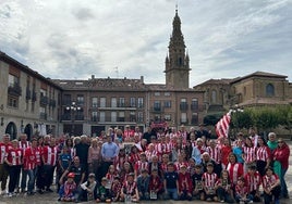 Miembros de la Peña Calceatense del Athletic.