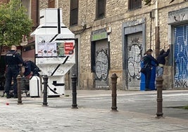 Nueva actuación de la Ertzaintza, ayer domingo, en la zona de Aldabe.