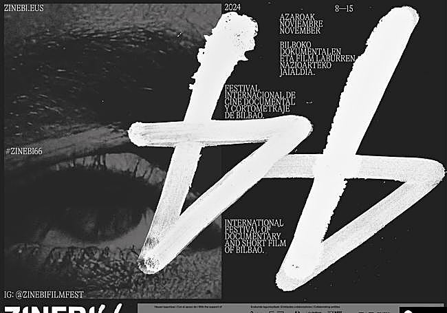 La imagen gráfica de esta edición de Zinebi, inspirada en el concepto 'kino-glaz' (cine ojo), de Dziga Vertov.