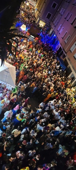 Imagen del pasado sábado, día de disfraces de las fiestas de San Faustos, en pleno casco viejo.