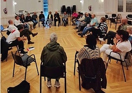 Reunión del grupo motor Laudio Lagunkoia en el Casino.