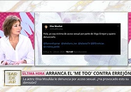 El dardo de Ana Rosa Quintana a Errejón: «Lleva muchos años con la bandera contra los malos tratos»