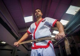 Manuel Pereira durante un entrenamiento de cara al campeonato.