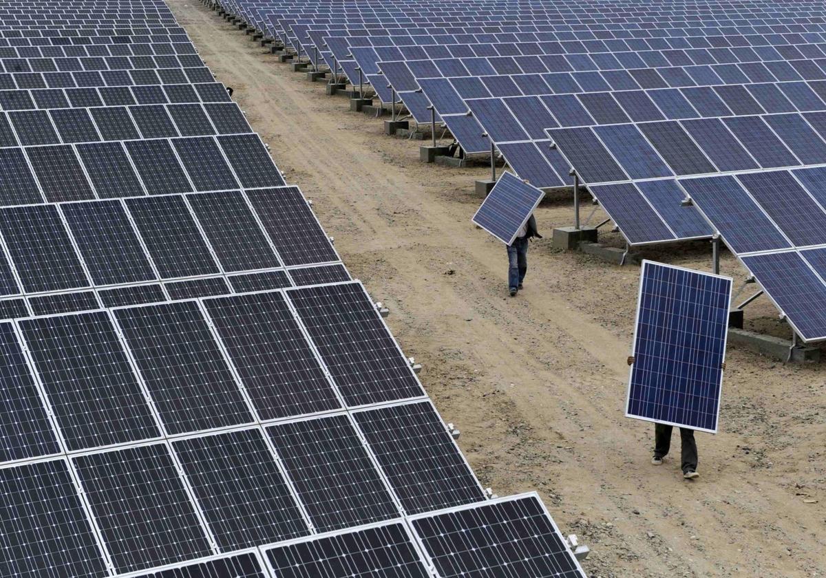 Obras de un parque fotovoltaico