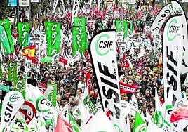 Anterior protesta de funcionarios convocada por CSIF en Madrid.