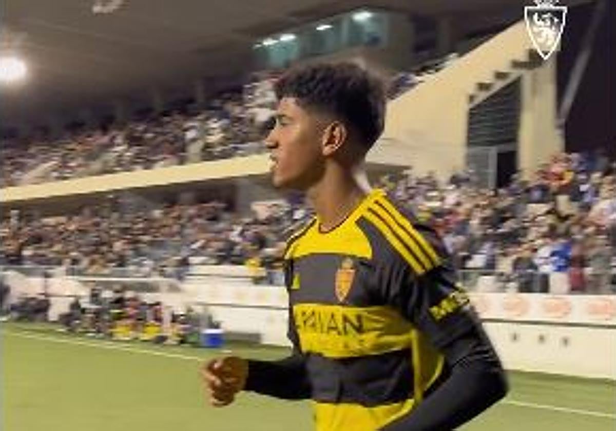 Adu Ares marca su primer gol con el Zaragoza