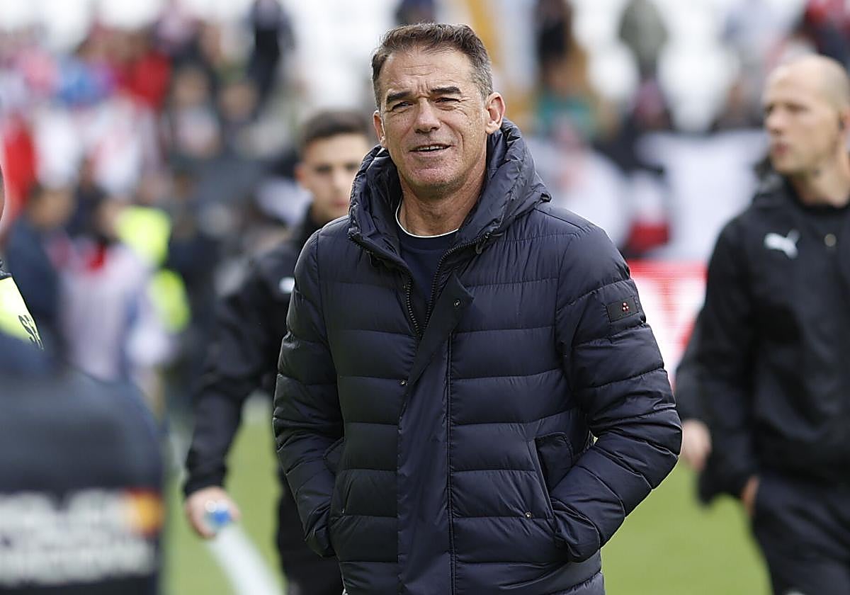 Luis García, en el partido contra el Rayo Vallecano.