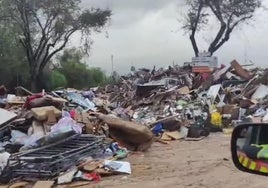 Así se han encontrado los bomberos vascos una de las zonas afectadas de Valencia