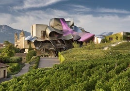 Exterior de la bodega Marqués de Riscal, en Elciego.