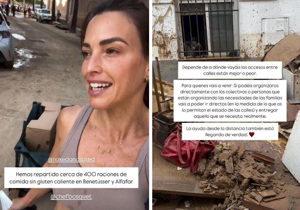 La influencer Ingrid Betancor, mujer de Ibai Gómez, acude a Valencia a repartir comida entre los afectados por la DANA