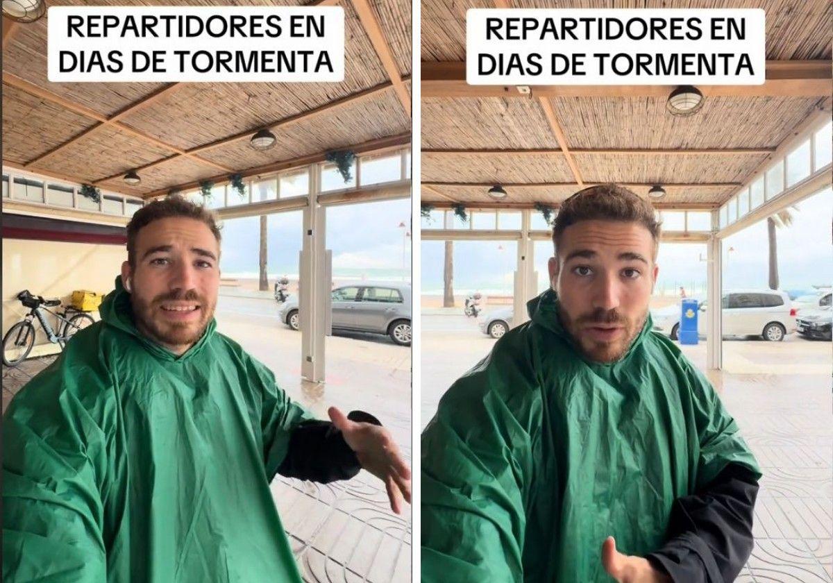 El mensaje de un repartidor de Glovo para quienes hacen pedidos en días de tormenta: «La gente está muy equivocada»