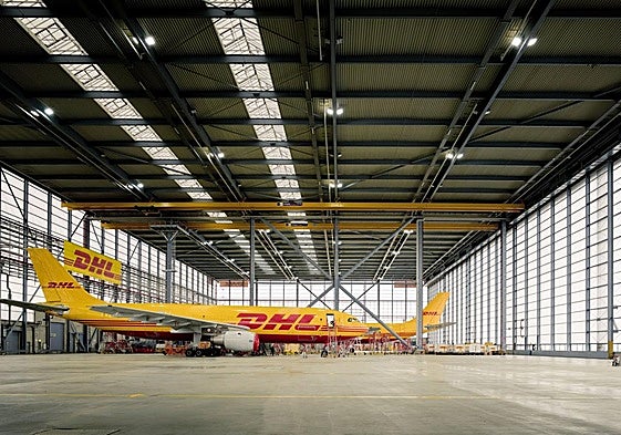 Imagen del hangar de reparación de aeronaves que la multinacional tiene en Leipzig.