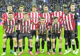 Once inicial que alineó Valverde el domingo ante el Valladolid.