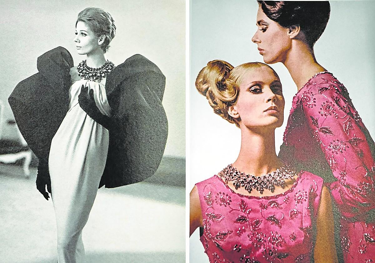 A la izquierda, retrato del archivo de Abraham & Co (1958). A la derecha, fotografía publicada en 'Harper's Bazaar' (1963).