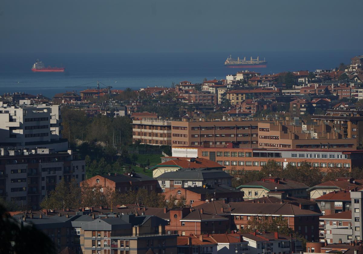 Vista aérea de la localidad de Getxo.