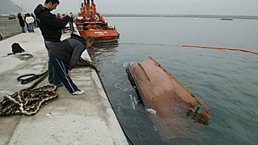 El 'Nuevo Pilín' se fue a pique con cinco marineros a bordo