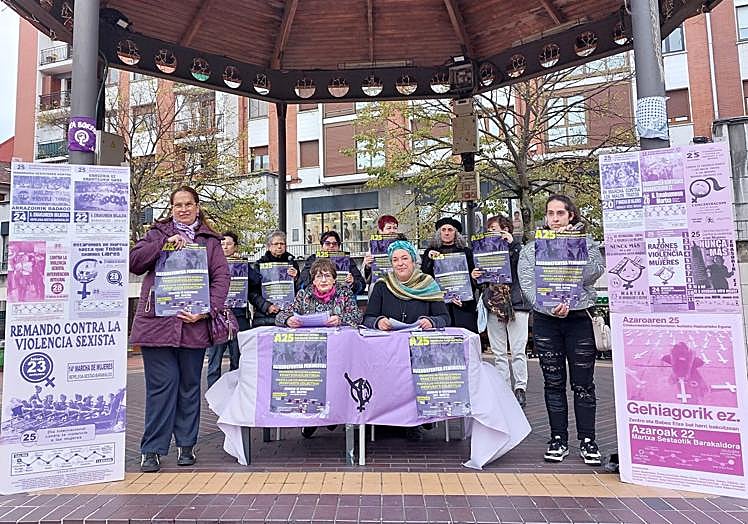 Presentación de la marcha este miércoles en Sestao.
