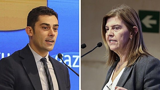 María Aranzazu Martínez Tobalina y Ander Larrinaga dan la bienvenida a los asistentes a la jornada Gazte Up!
